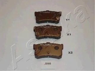 Тормозные колодки дисковые, комплект ASHIKA 51-05-598