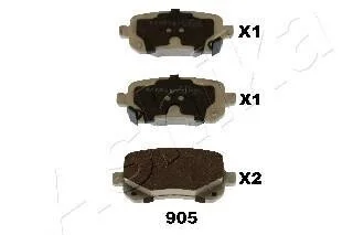 Тормозные колодки дисковые, комплект ASHIKA 51-09-905