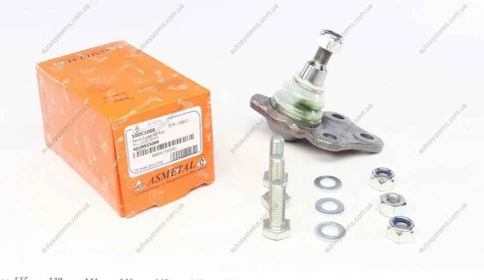 Опора кульова (передня/знизу) Dacia Duster/Renault Duster 1.2-2.0 10- ASMETAL 10DC1005 (фото 1)