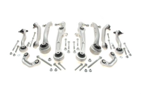 Комплект важелів підвіски (передньої) Audi A6 04-11 (з болтами/середній) ASMETAL 13AU0304