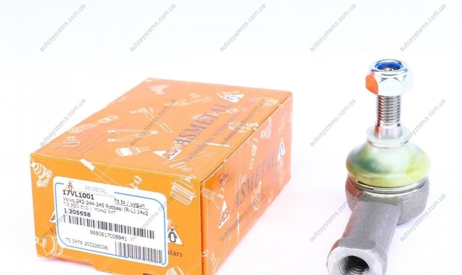 Наконечник тяги рульової Volvo 240/260/740/940 -98 ASMETAL 17VL1001 (фото 1)