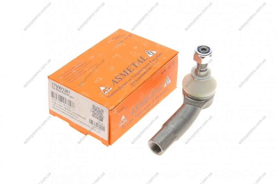 Наконечник тяги рульової (R) Audi A3/Skoda Octavia/VW Golf IV 96-10 ASMETAL 17VW1261 (фото 1)