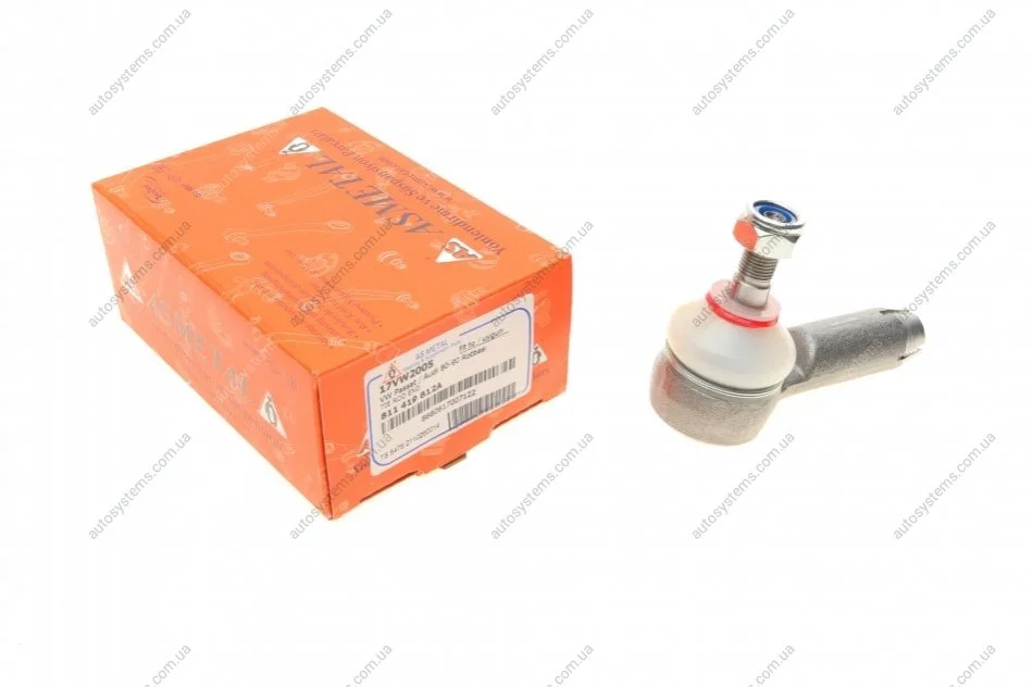 Наконечник тяги рульової VW Passat/Audi 80/90 -91 ASMETAL 17VW2005 (фото 1)