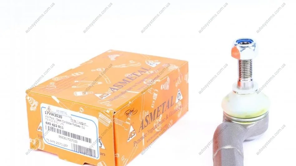 Наконечник тяги рульової (L) VW Caddy II 1.4-1.9D 94-04 ASMETAL 17VW2020 (фото 1)