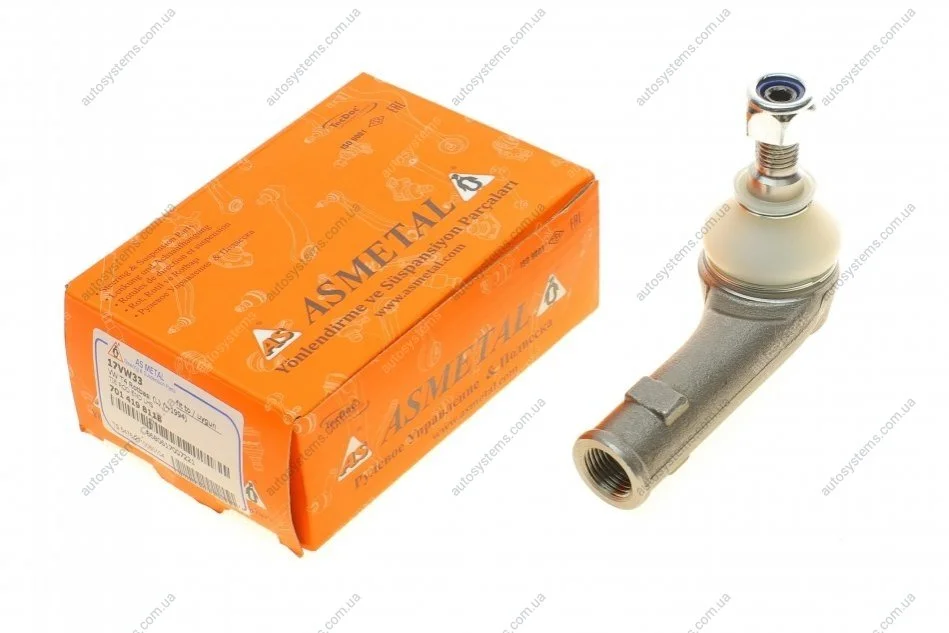 Наконечник тяги рульової (L) VW T4 91-95 (d=16mm) ASMETAL 17VW33 (фото 1)