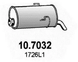 Глушитель, задняя часть ASSO 10.7032