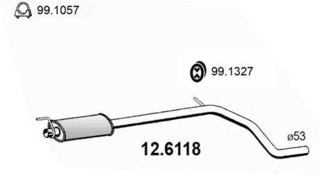 Резонатор глушителя ASSO 12.6118