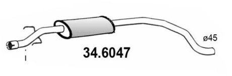 Резонатор глушителя ASSO 34.6047