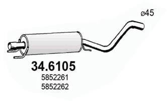 Резонатор глушителя ASSO 34.6105