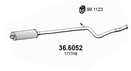 Резонатор глушителя ASSO 36.6052