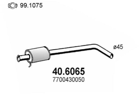 Резонатор глушителя ASSO 40.6065