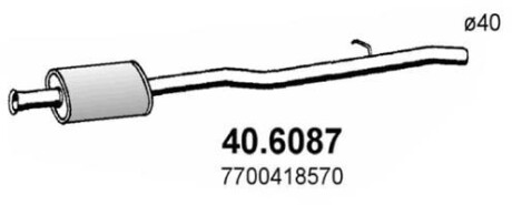 Резонатор глушителя ASSO 40.6087