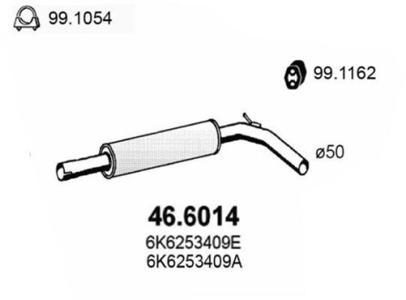 Резонатор глушителя ASSO 46.6014