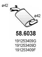 Резонатор глушителя ASSO 58.6038