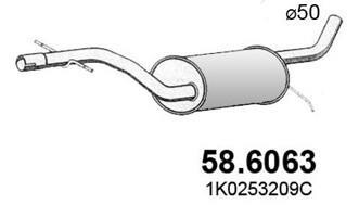 Резонатор глушителя ASSO 58.6063