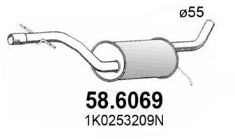 Резонатор глушителя ASSO 58.6069