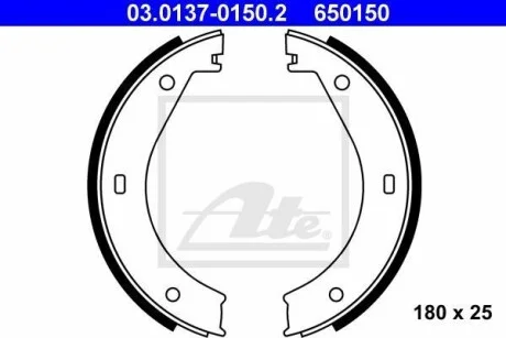 Колодки тормозные стояночного тормоза ATE 03.0137-0150.2