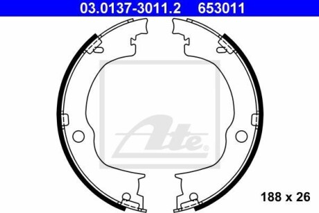 Колодки тормозные стояночного тормоза ATE 03.0137-3011.2