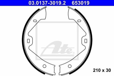 Колодки гальмiвнi барабанні к-кт ATE 03013730192