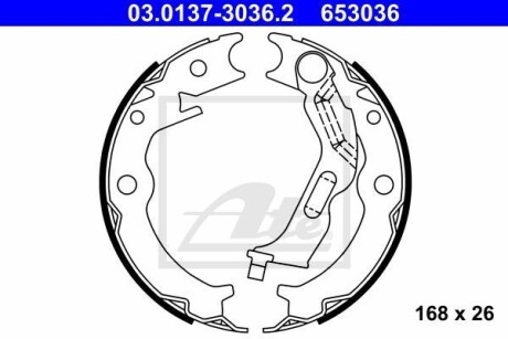 Колодки тормозные стояночного тормоза ATE 03.0137-3036.2