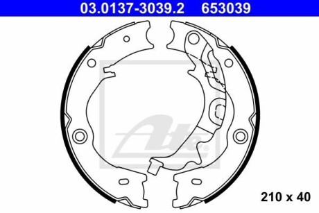 Колодки тормозные стояночного тормоза ATE 03.0137-3039.2