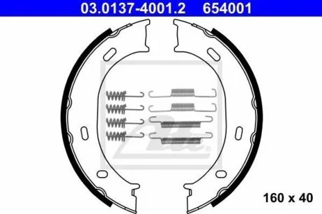 Колодки тормозные стояночного тормоза ATE 03.0137-4001.2