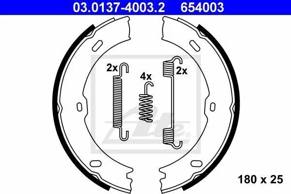 Колодки тормозные стояночного тормоза ATE 03.0137-4003.2 (фото 1)