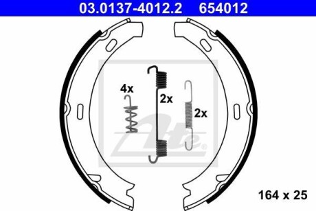 Колодки тормозные стояночного тормоза ATE 03.0137-4012.2