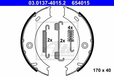 Колодки тормозные стояночного тормоза ATE 03.0137-4015.2