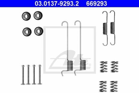 Комплект монтажный тормозных колодок ATE 03.0137-9293.2