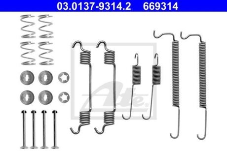 Комплект монтажный тормозных колодок ATE 03.0137-9314.2