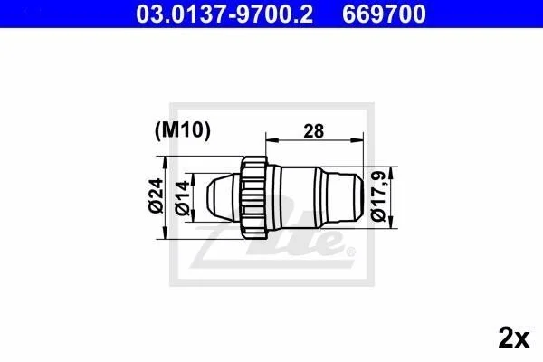 Елемент гальм.барабан.колодок ATE 03.0137-9700.2 (фото 1)