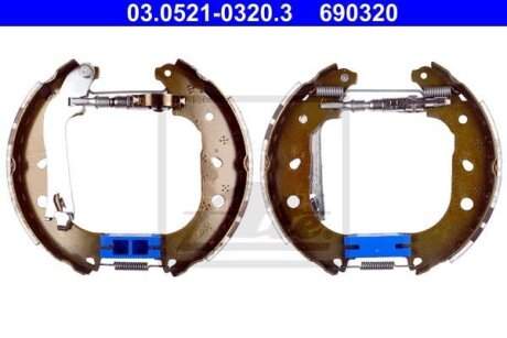 Колодки тормозные барабанные, комплект ATE 03.0521-0320.3
