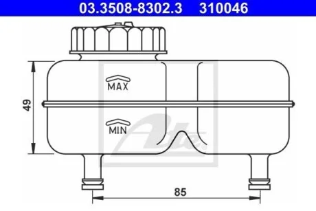 Бачок жидкости тормозной ATE 03.3508-8302.3