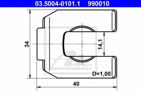 Кронштейн тормозного шланга ATE 03.5004-0101.1