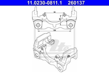 Скоба гальмівного супорта ATE 11.0230-0811.1