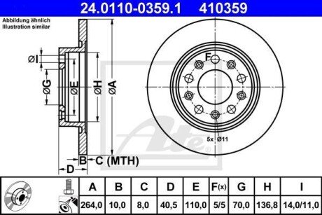 Гальмівний диск ATE 24.0110-0359.1