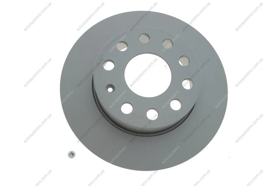 Диск гальмівний (задній) Audi A3/Skoda Octavia/VW Caddy/Golf/Touran 03-15 (256х12) (з покр) (повний) ATE 24.0112-0158.1 (фото 1)
