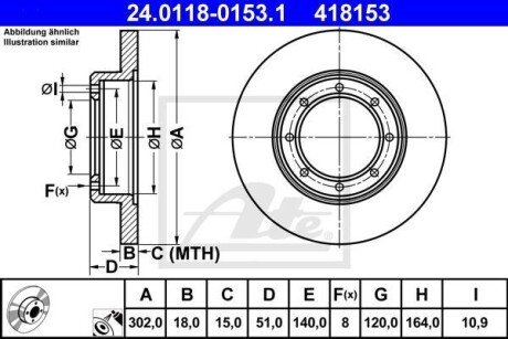 Гальмівний диск ATE 24.0118-0153.1