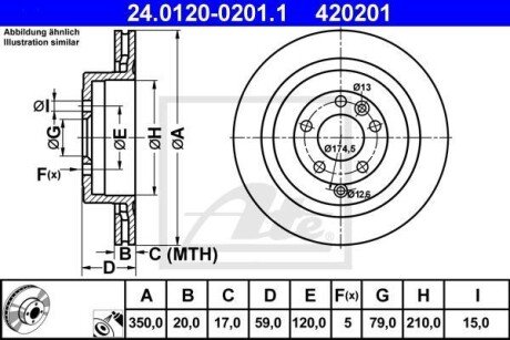 Гальмівний диск ATE 24.0120-0201.1