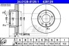 Тормозной диск передний вентилируемый ATE 24.0128-0129.1 (фото 1)