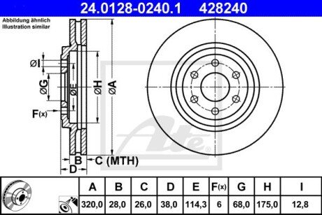 Гальмівний диск ATE 24.0128-0240.1