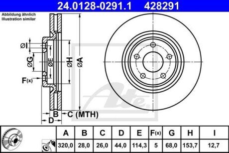 Гальмівний диск ATE 24.0128-0291.1