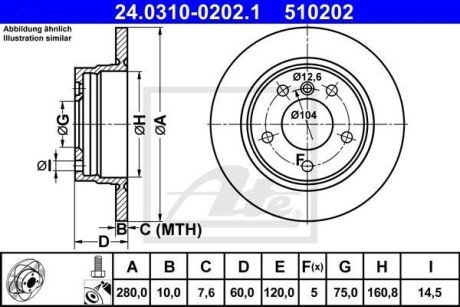 Диск гальмівний Power Disc ATE 24031002021