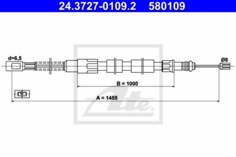 Трос ручника ATE 24.3727-0109.2