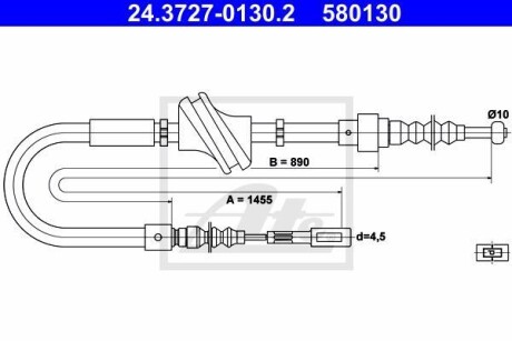 Трос ручника ATE 24.3727-0130.2