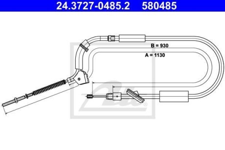 Трос ручника ATE 24.3727-0485.2