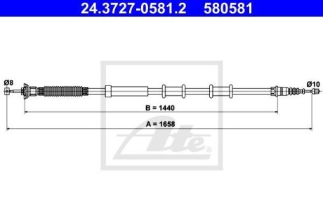 Трос ATE 24.3727-0581.2