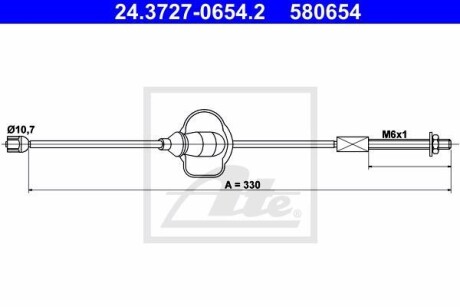 Трос ручника ATE 24.3727-0654.2