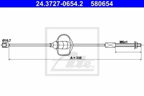 Трос ручника ATE 24.3727-0654.2